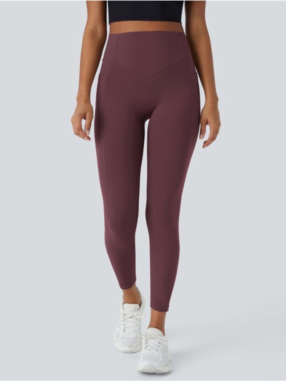 HALARA High-Rise Seamless Leggings in Plum - Picture 3 of 6